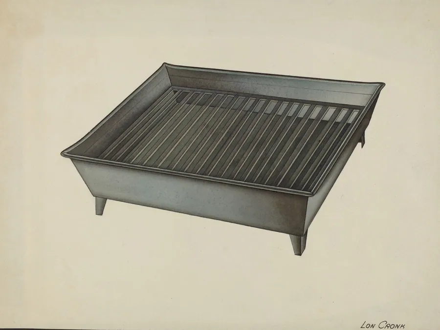 Shaker Tin Dish Drainer by Lon Cronk