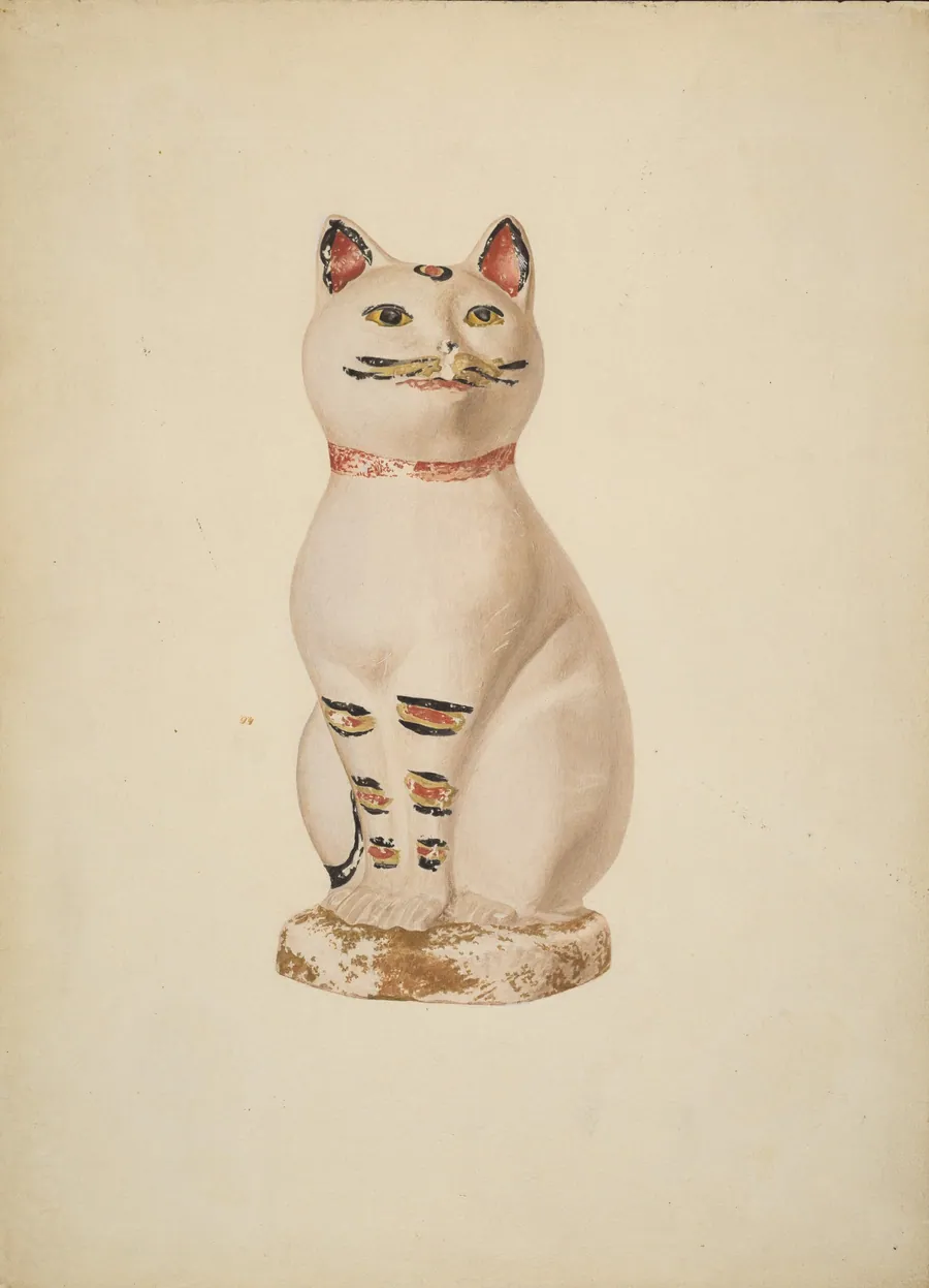 Chalkware Cat by Betty Fuerst