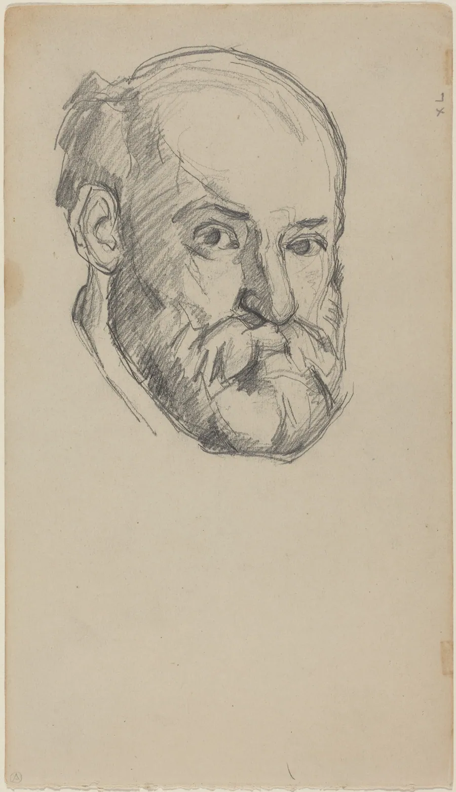 Self-Portrait [recto] by Paul Cezanne