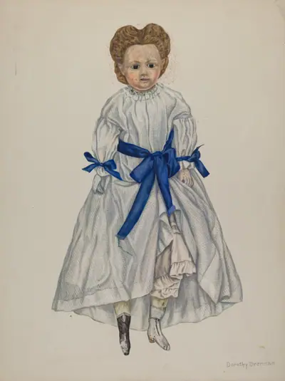 Wax Headed Doll