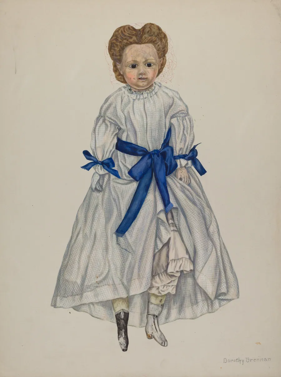 Wax Headed Doll by Dorothy Brennan