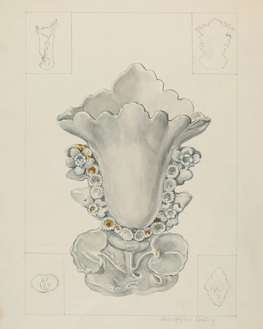 White Porcelain Vase by Josephine Lindley