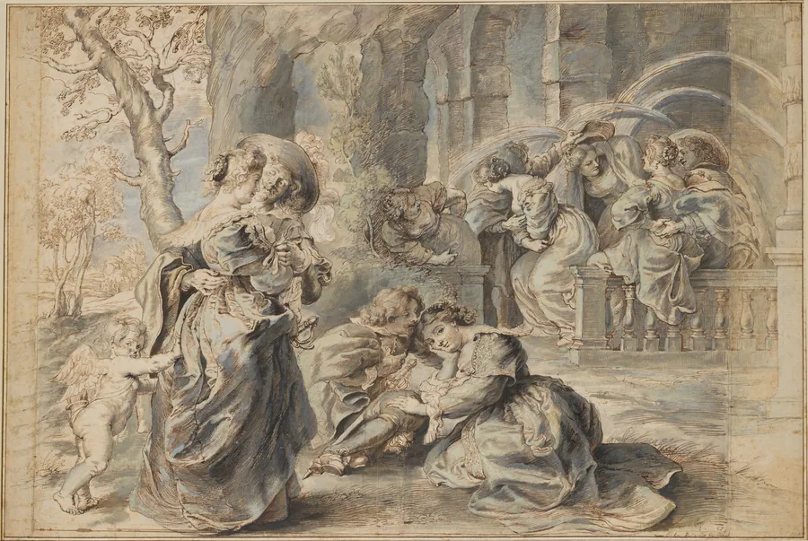 The Garden of Love (left portion) by Peter Paul Rubens
