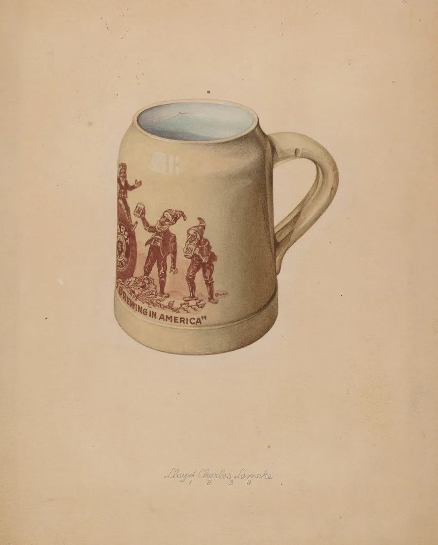 Stoneware Mug for Beer by Lloyd Charles Lemcke