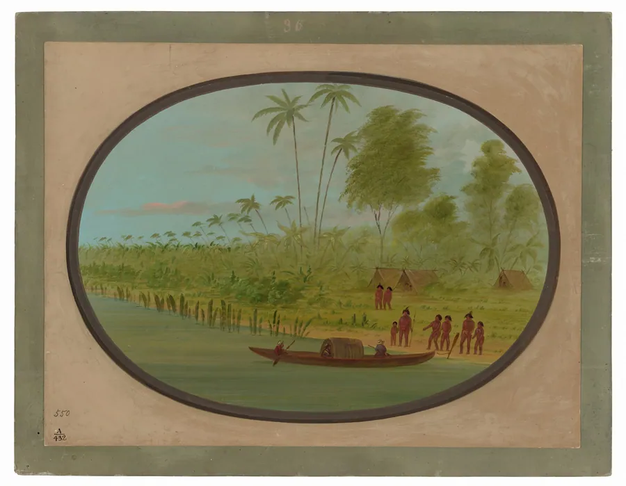 Painting the Tobos Chief by George Catlin