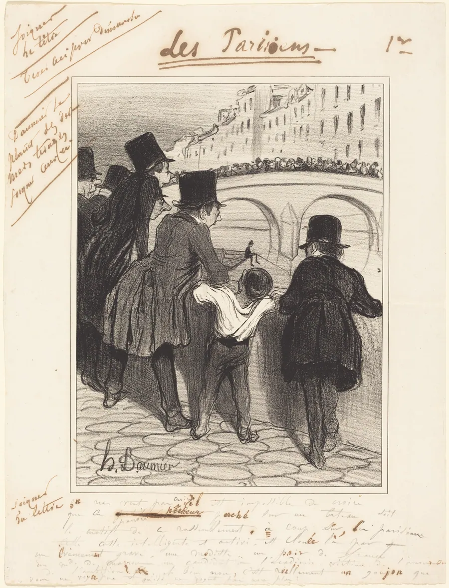 Les Badauds by Honoré Daumier