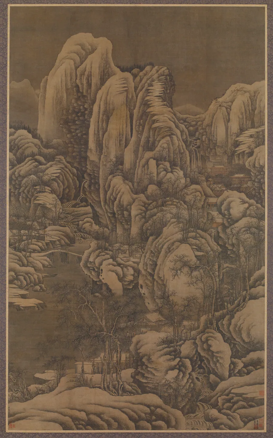 Mount Emei under heavy snow 《峩眉積雪圖》 by Formerly attributed to Guo Xi (傳)郭熙 (ca. 1001-1090)