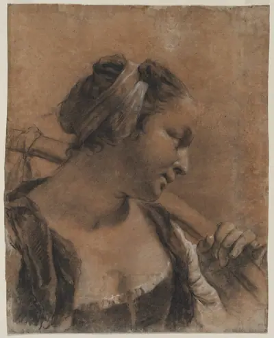 A Portrait of Rosa with a Shoulder Stick