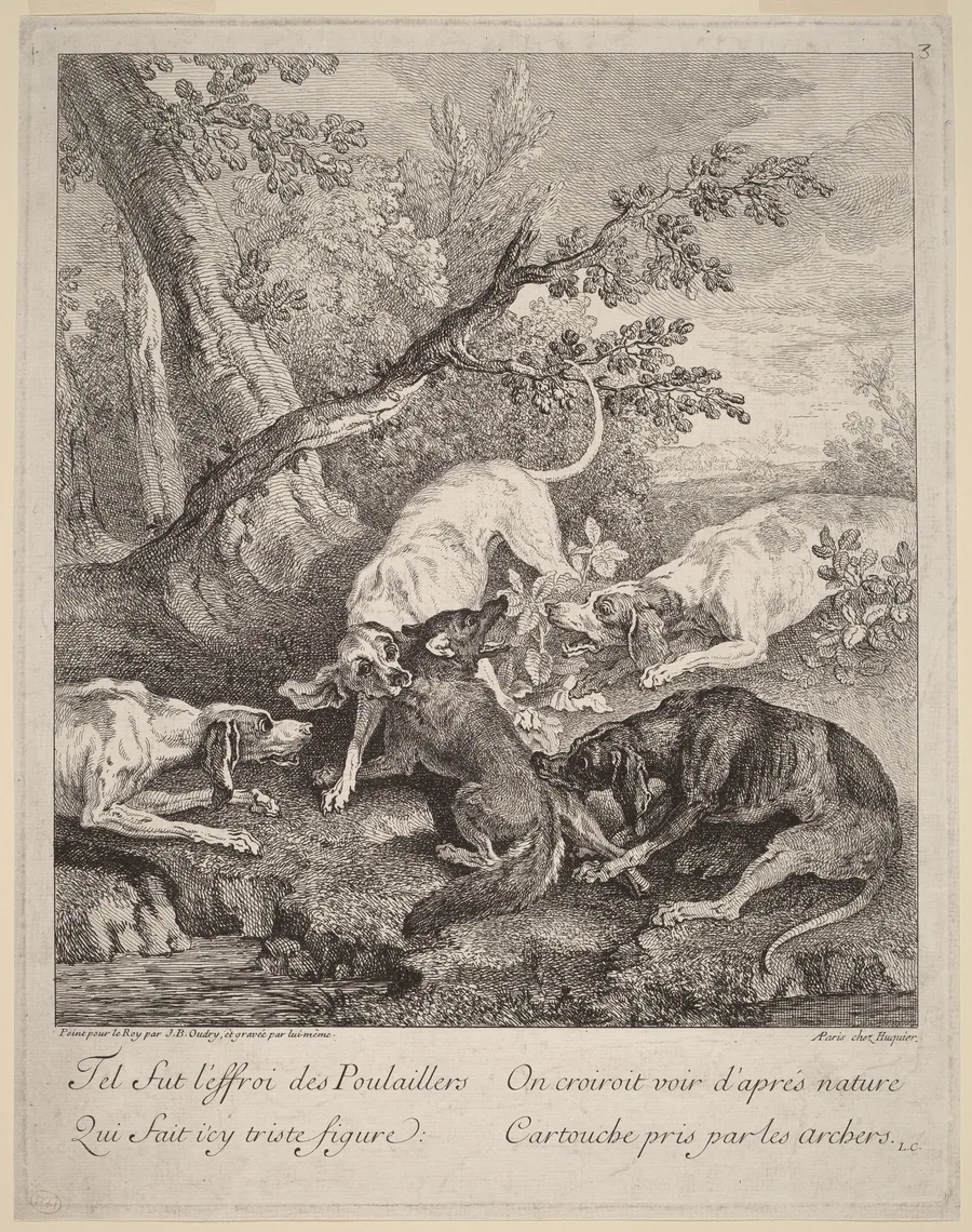 A Fox Attacked by Dogs by Jean-Baptiste Oudry