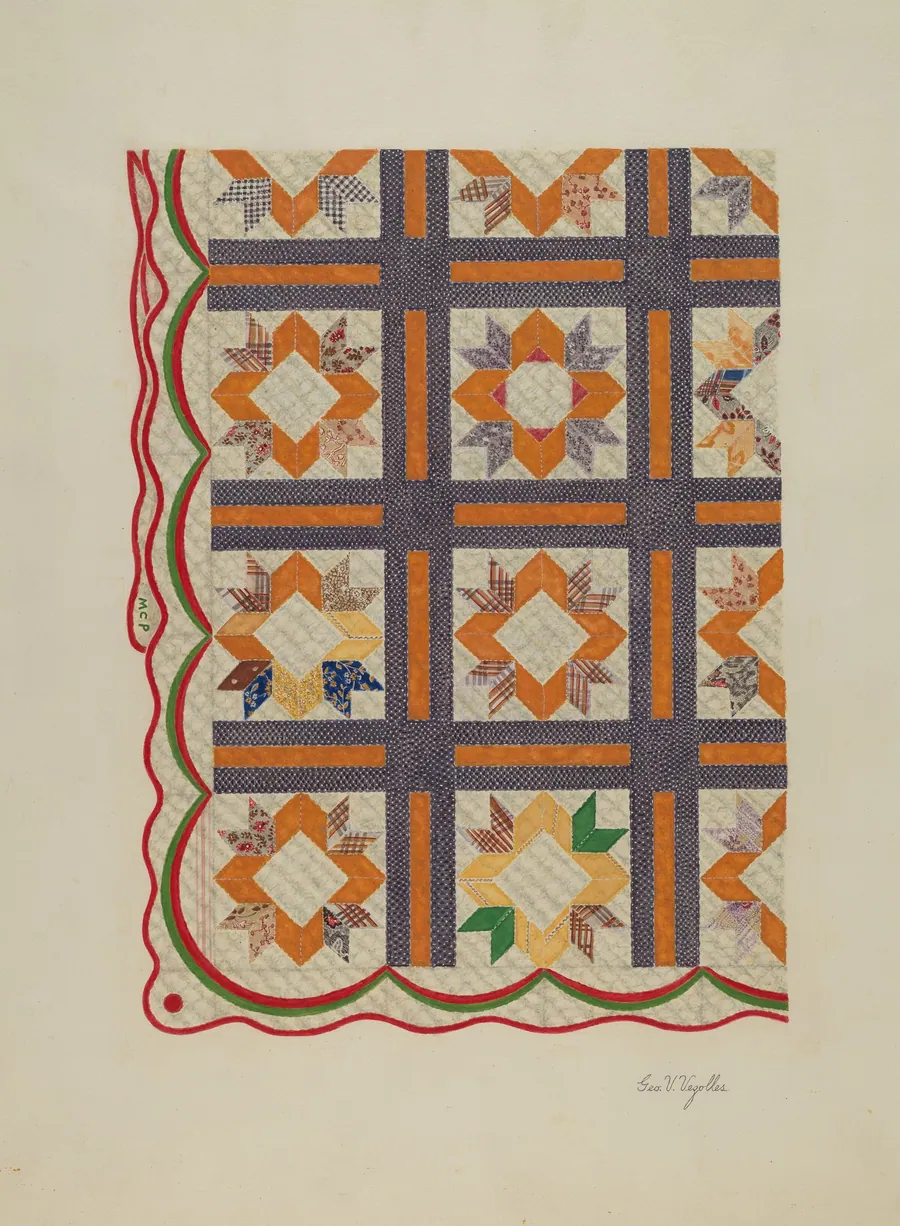 Patchwork Quilt by George V. Vezolles