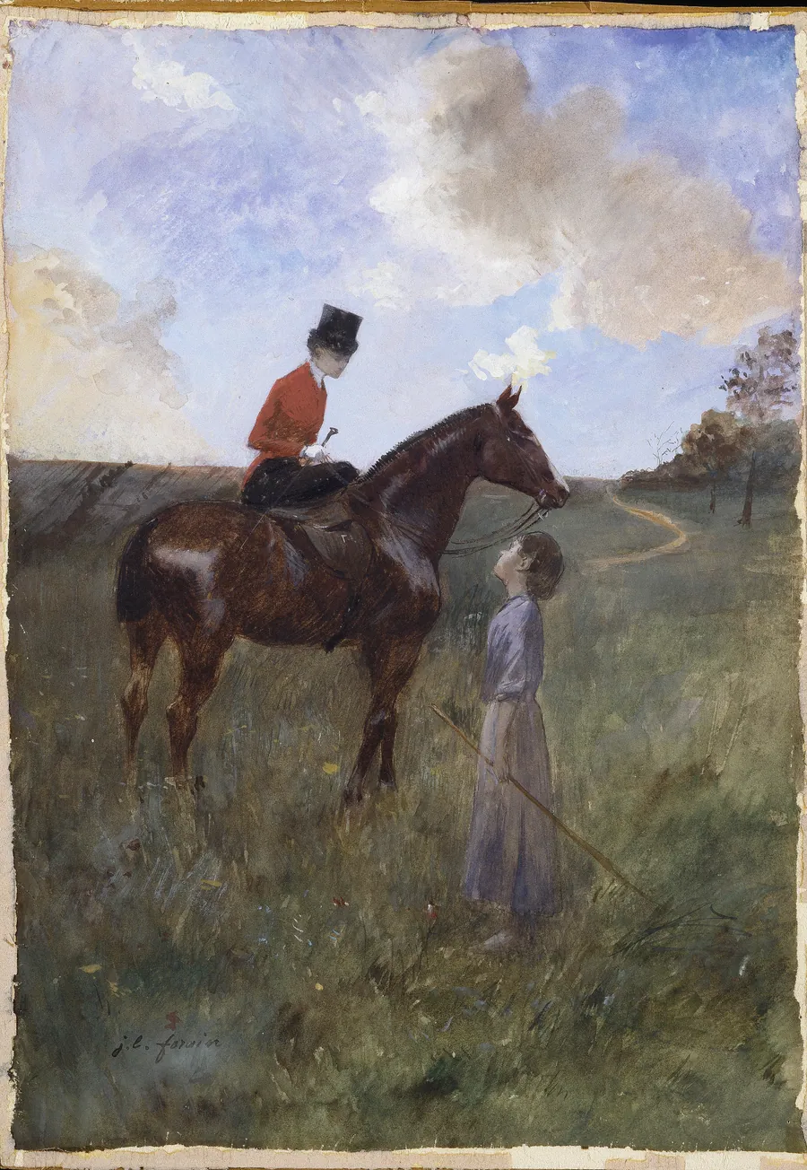 Woman on Horseback and Shepherdess by Jean-Louis Forain, French, b. Reims, 1852–1931