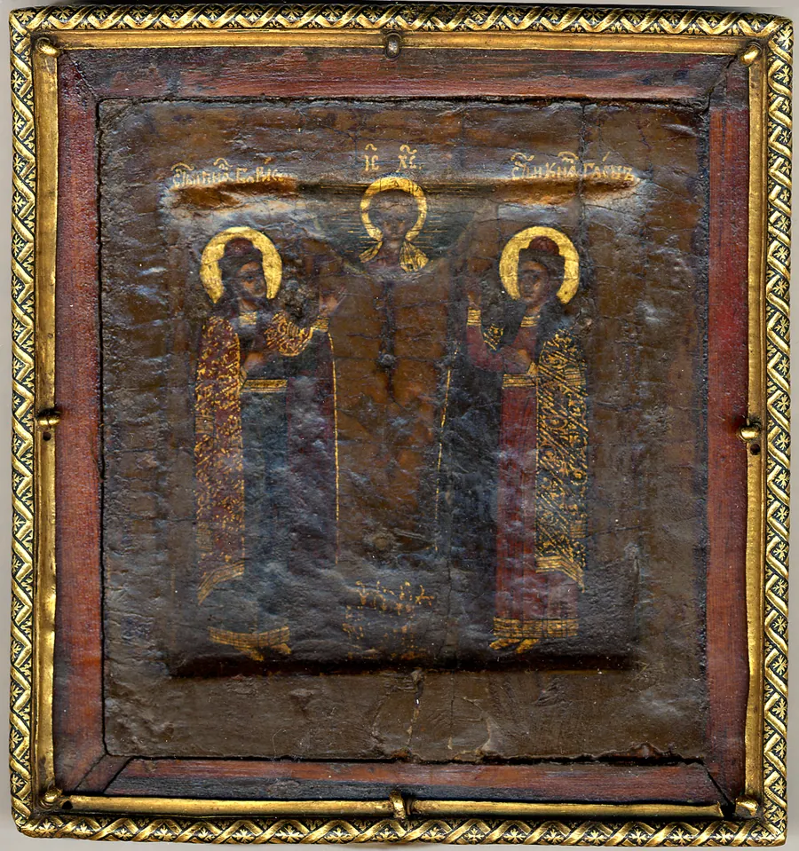 The Christ Child with Saints Boris and Gleb by Russian Painter