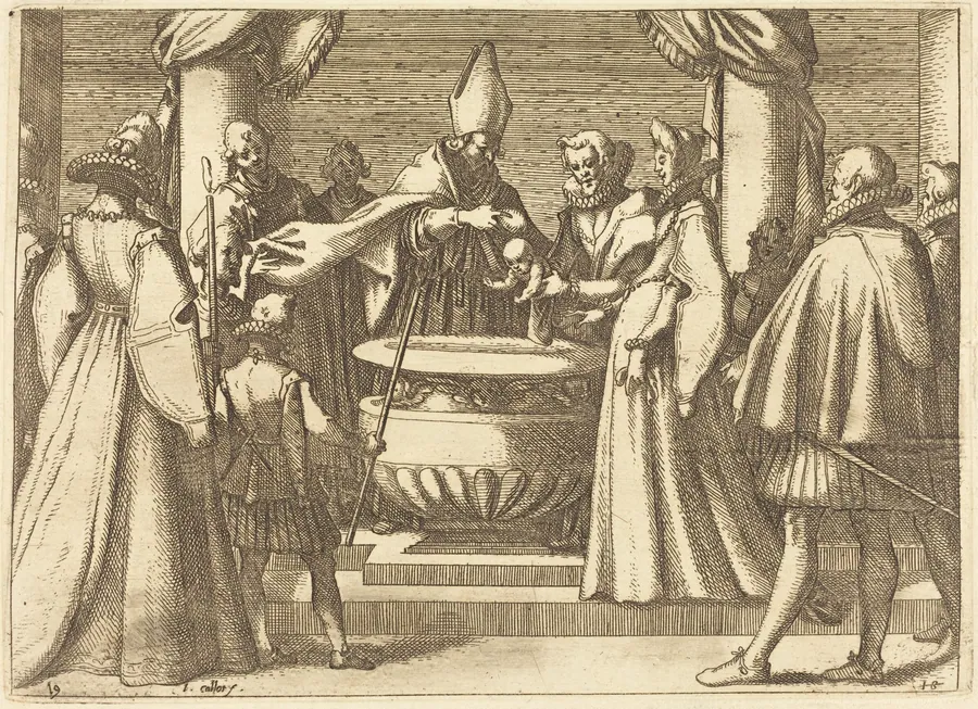 Baptism of the Prince of Spain by Jacques Callot