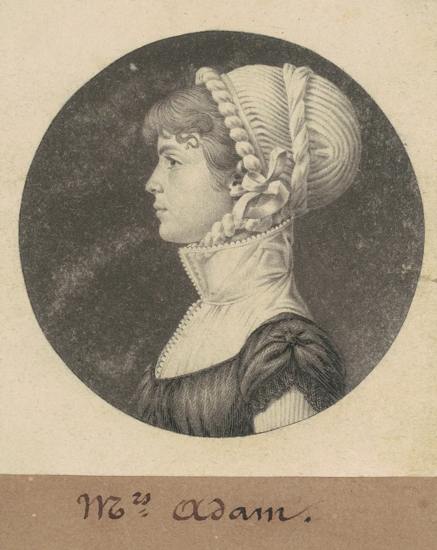 Sarah Eve Adams by Charles B. J. Févret de Saint-Mémin