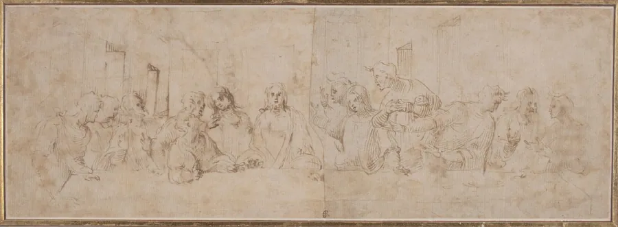 a) The Last Supper; b) Putti by Vincenzo Tamagni