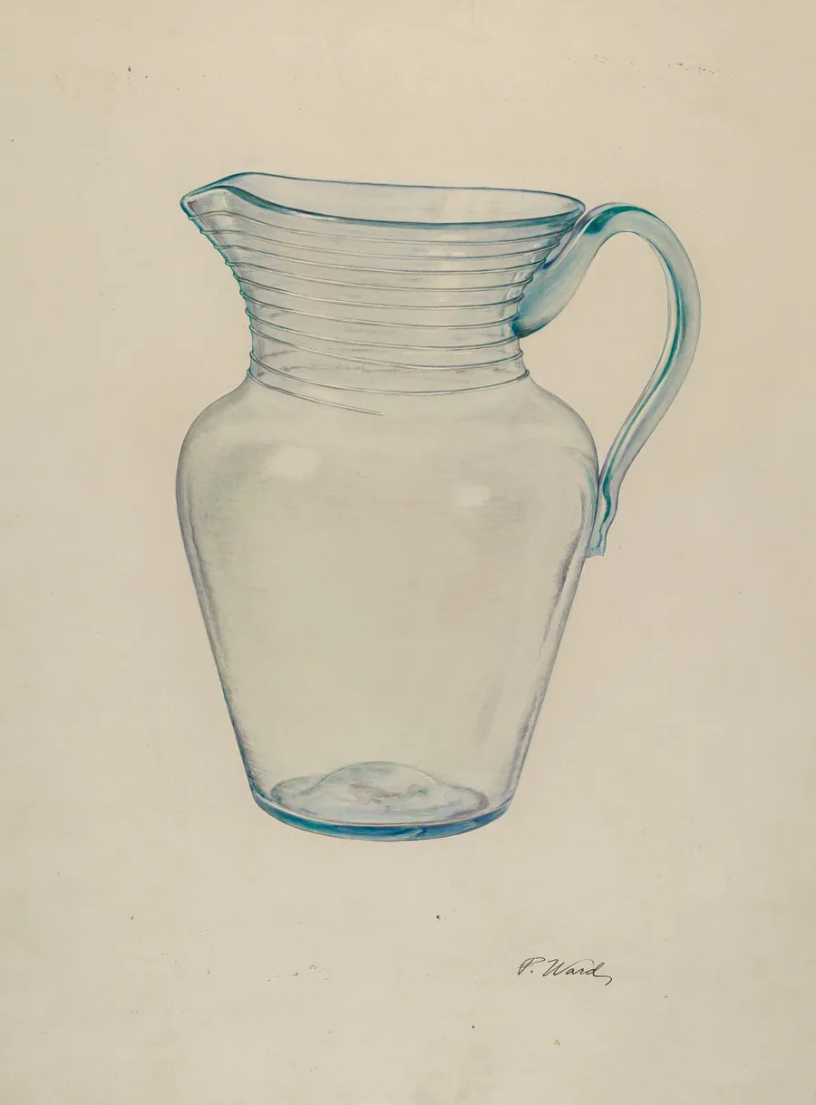 Glass Water Pitcher by Paul Ward