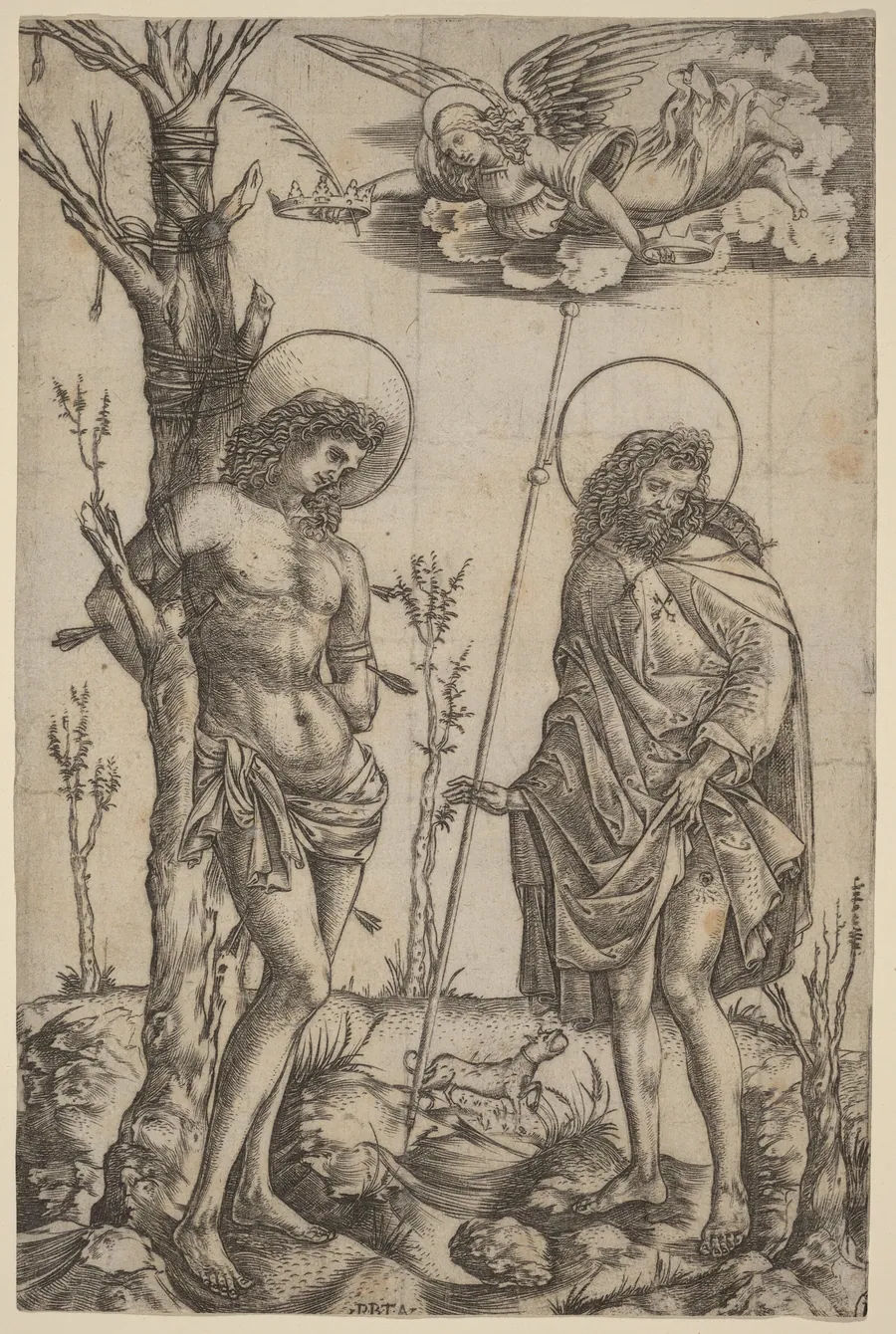 Saint Sebastian and Saint Roch by Cristofano Robetta