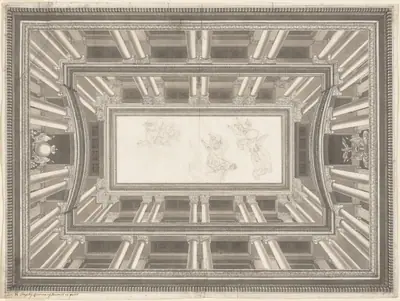 Design for a Trompe-l'oeil Ceiling Decoration