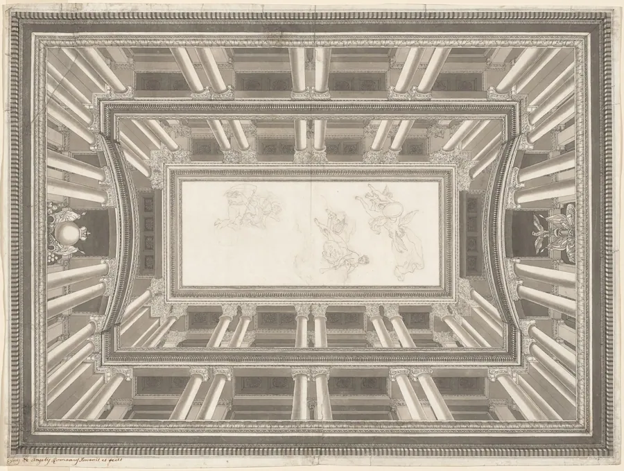 Design for a Trompe-l'oeil Ceiling Decoration by Pietro de Angelis