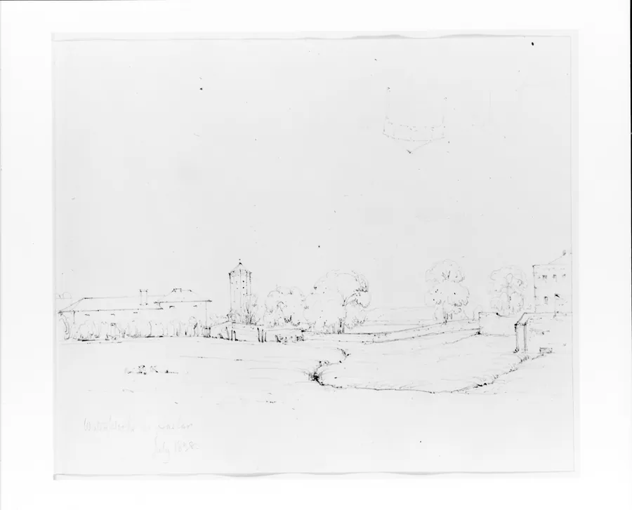Waterworks in Haslan (from Sketchbook) by John William Casilear