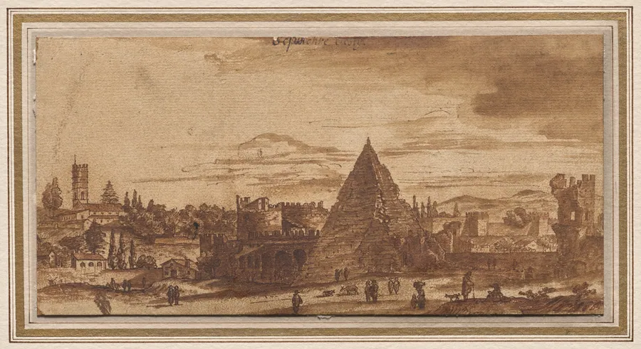 The Pyramid of Cestius, Rome by Michiel van Overbeek