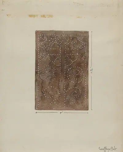 Pierced Metal Screen Inside Confessional