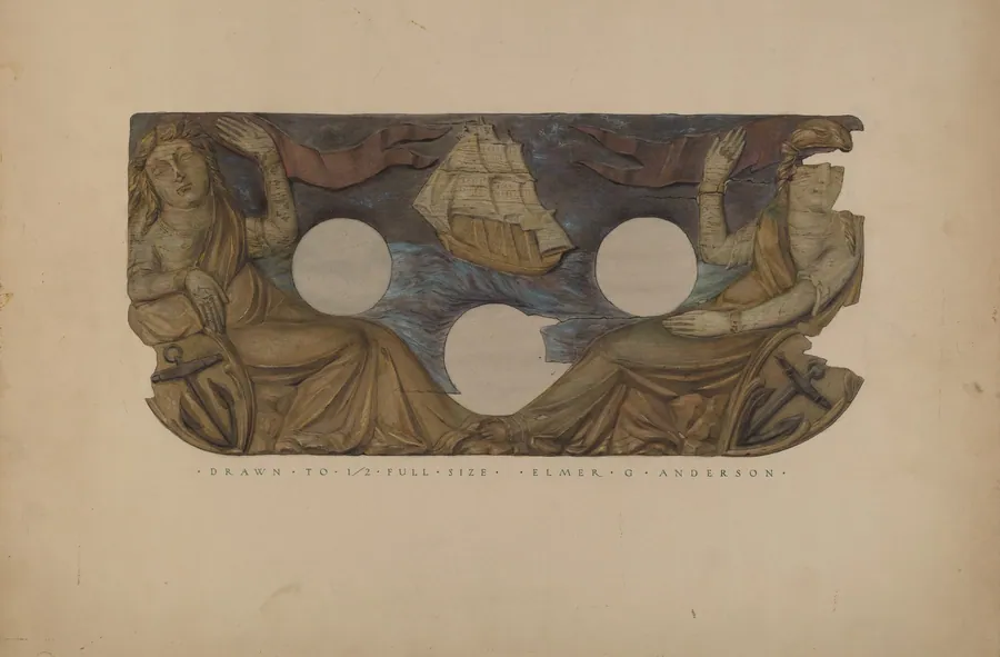 Side Panel of a Fire Engine by Elmer G. Anderson