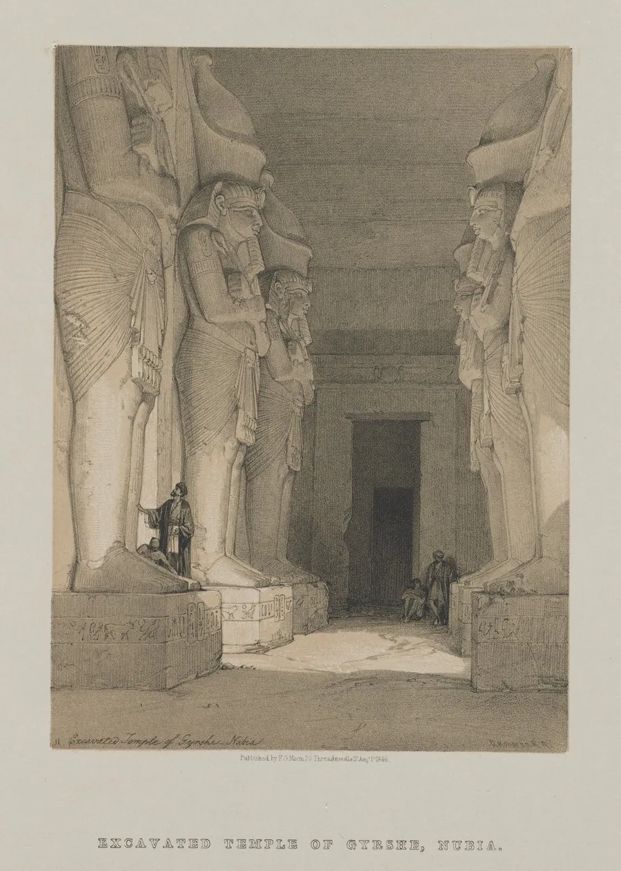 Egypt and Nubia, Volume I: Excavated Temple of Gyrshe, Nubia by Louis Haghe