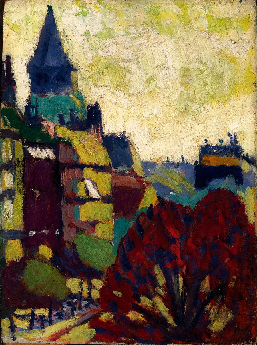 St. Germain des Pres by H. Lyman Saÿen, born Philadelphia, PA 1875-died Philadelphia, PA 1918