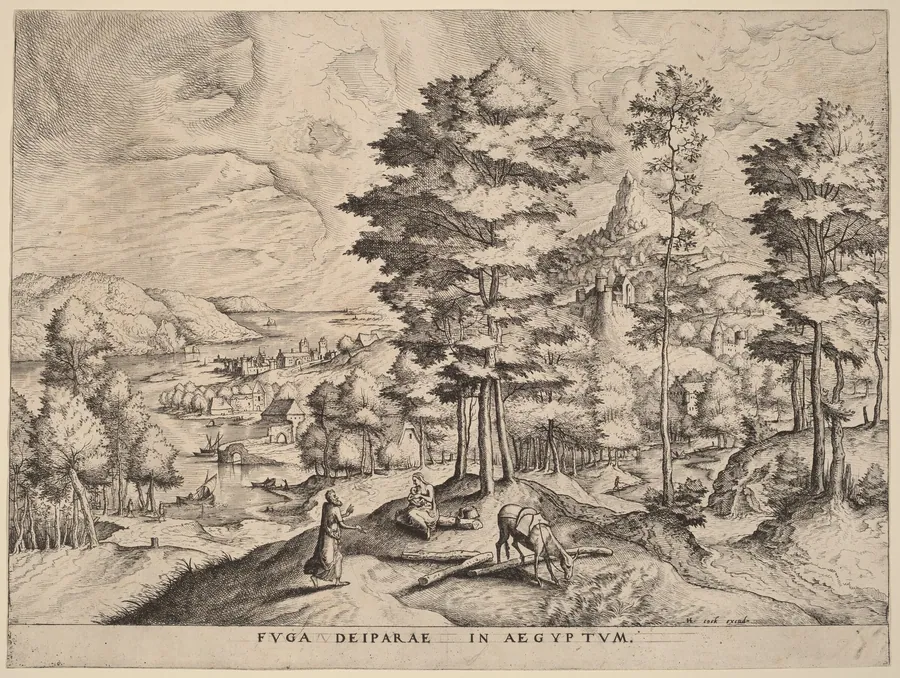Fuga Deiparae in Aegyptum (The Flight into Egypt) by Johannes van Doetechum the Elder