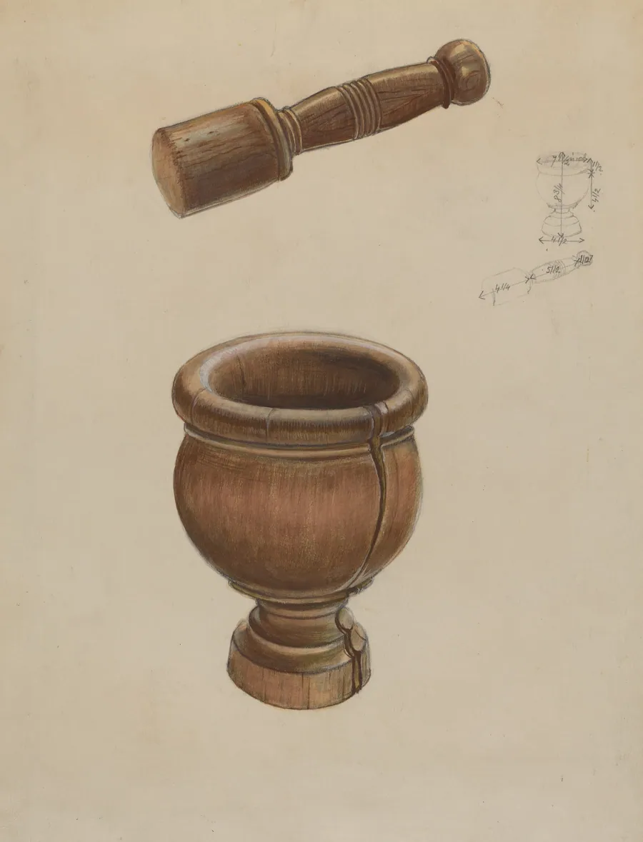 Mortar and Pestle by Ludmilla Calderon
