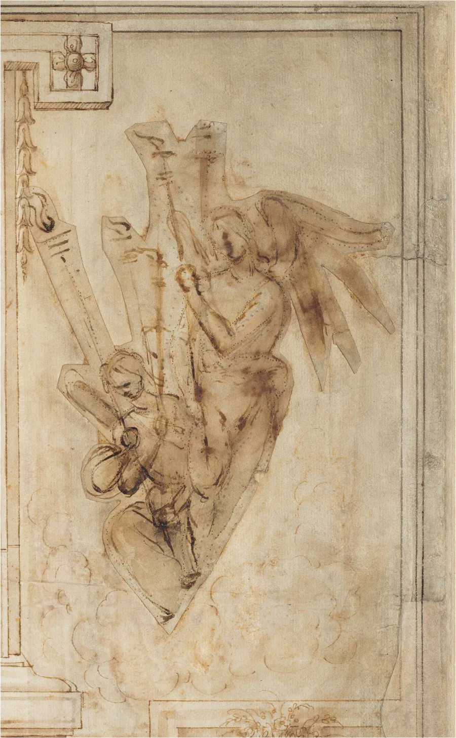 Two Angels Carrying Torches by Filippino Lippi