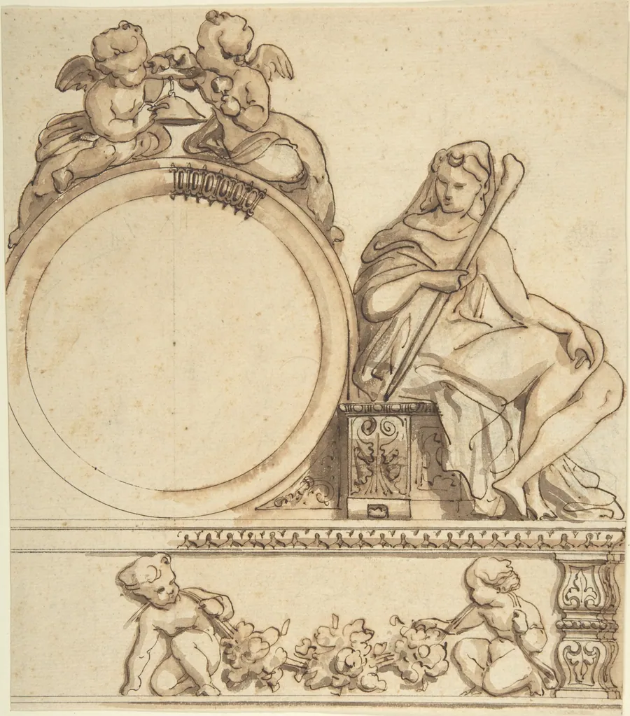 Design for a Clock by Henri-Charles-Antoine Baron