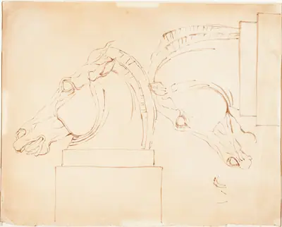 The Horse of Selene from the Elgin Marbles [recto]