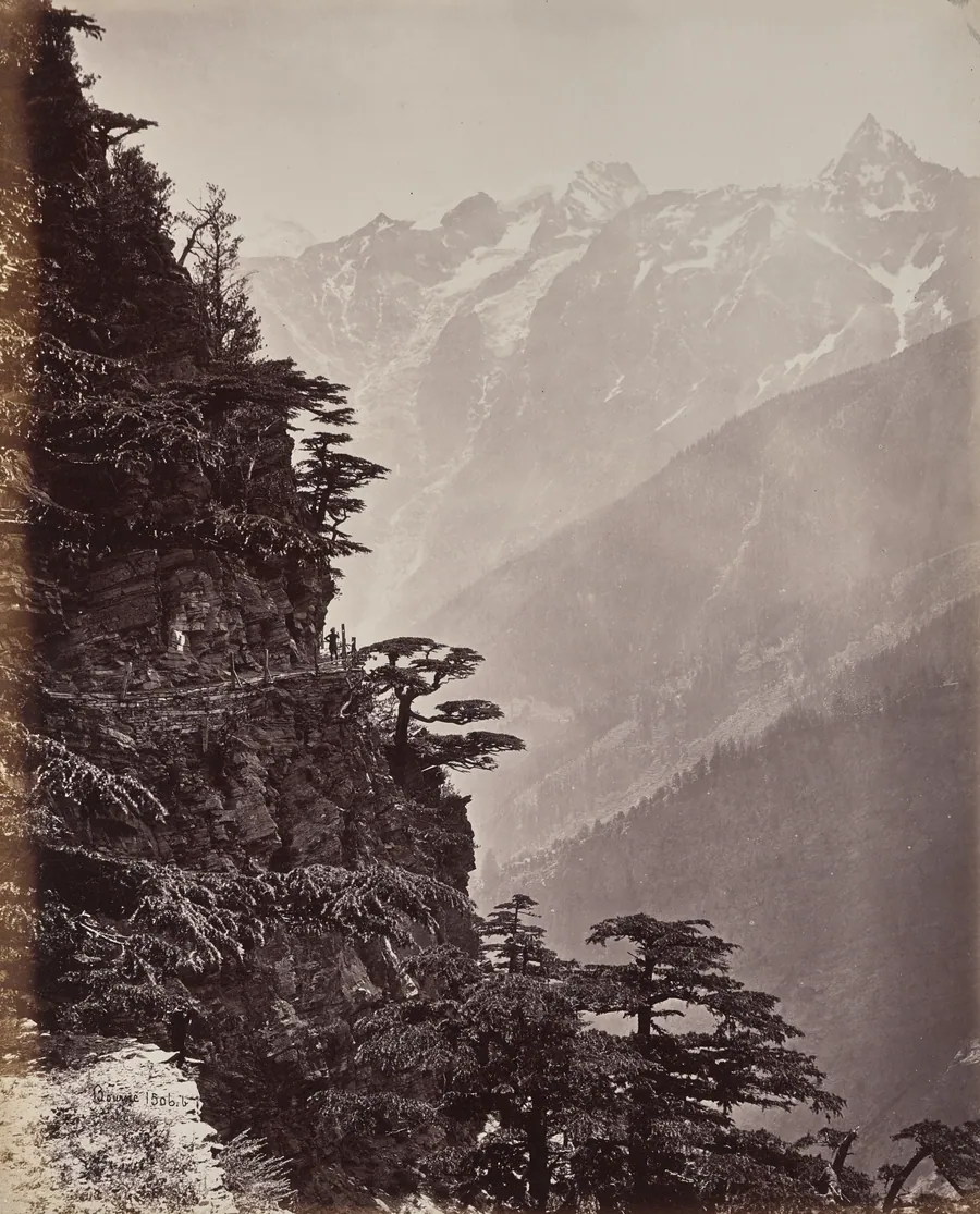 The Upper Himmalayahs. View on the New Road Near Rogi by Samuel Bourne