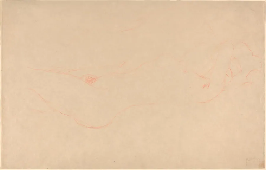 Reclining Woman by Gustav Klimt