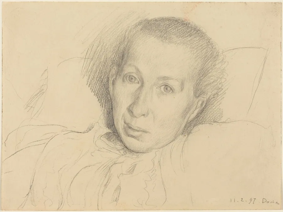 The Artist's Sister, Marie von Kalckreuth by Leopold von Kalckreuth