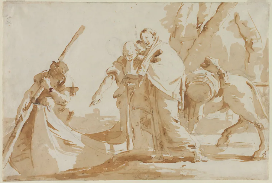 Flight into Egypt: The Embarkment of the Holy Family by Giovanni Battista Tiepolo