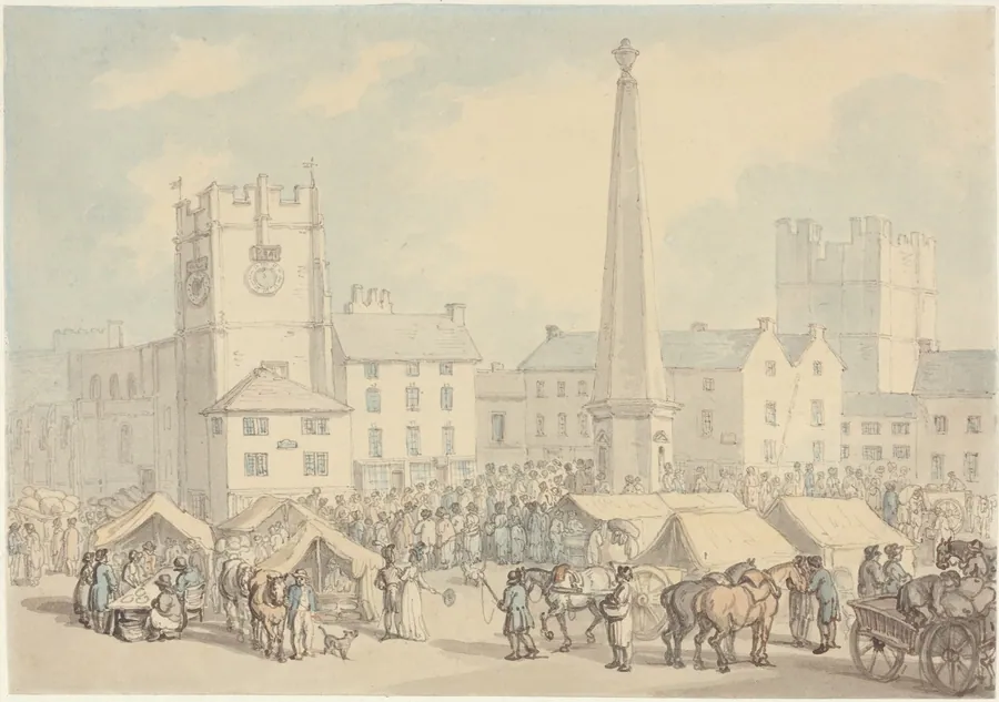 Market Day at Richmond in Yorkshire by Thomas Rowlandson