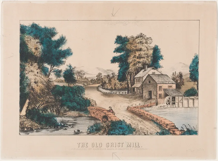 The Old Grist Mill by Anonymous