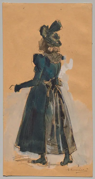Study for the woodcut 'Bassin des Tuileries'