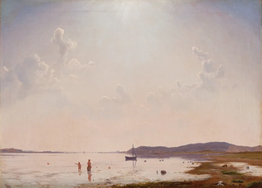 Roskilde Fjord nær Frederikssund by Vilhelm Kyhn