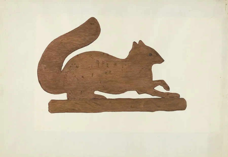 Squirrel Weather Vane by Mildred E. Bent
