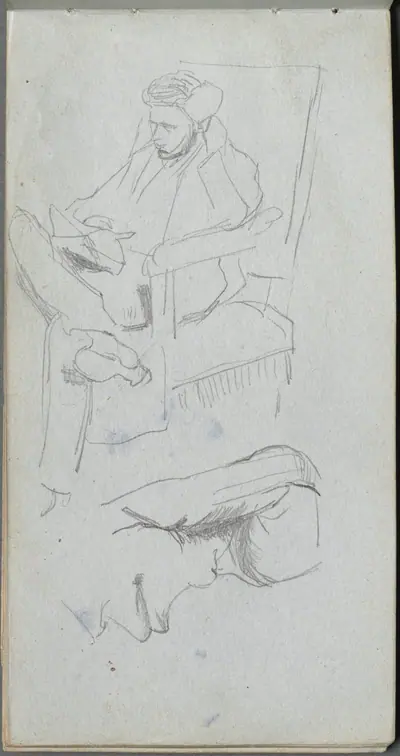 Sketchbook, page 24: Seated Male Figure