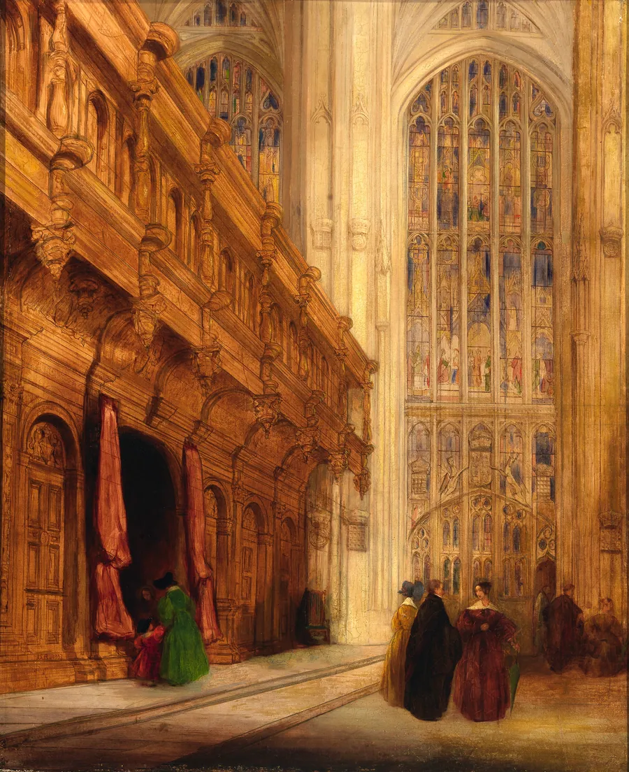 King's College Chapel--Cambridge by David Roberts, Scottish, born Stockbridge, Scotland 1796-died London, England 1864