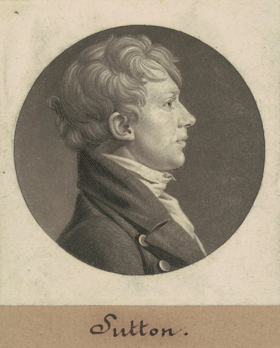 John Sutton by Charles B. J. Févret de Saint-Mémin
