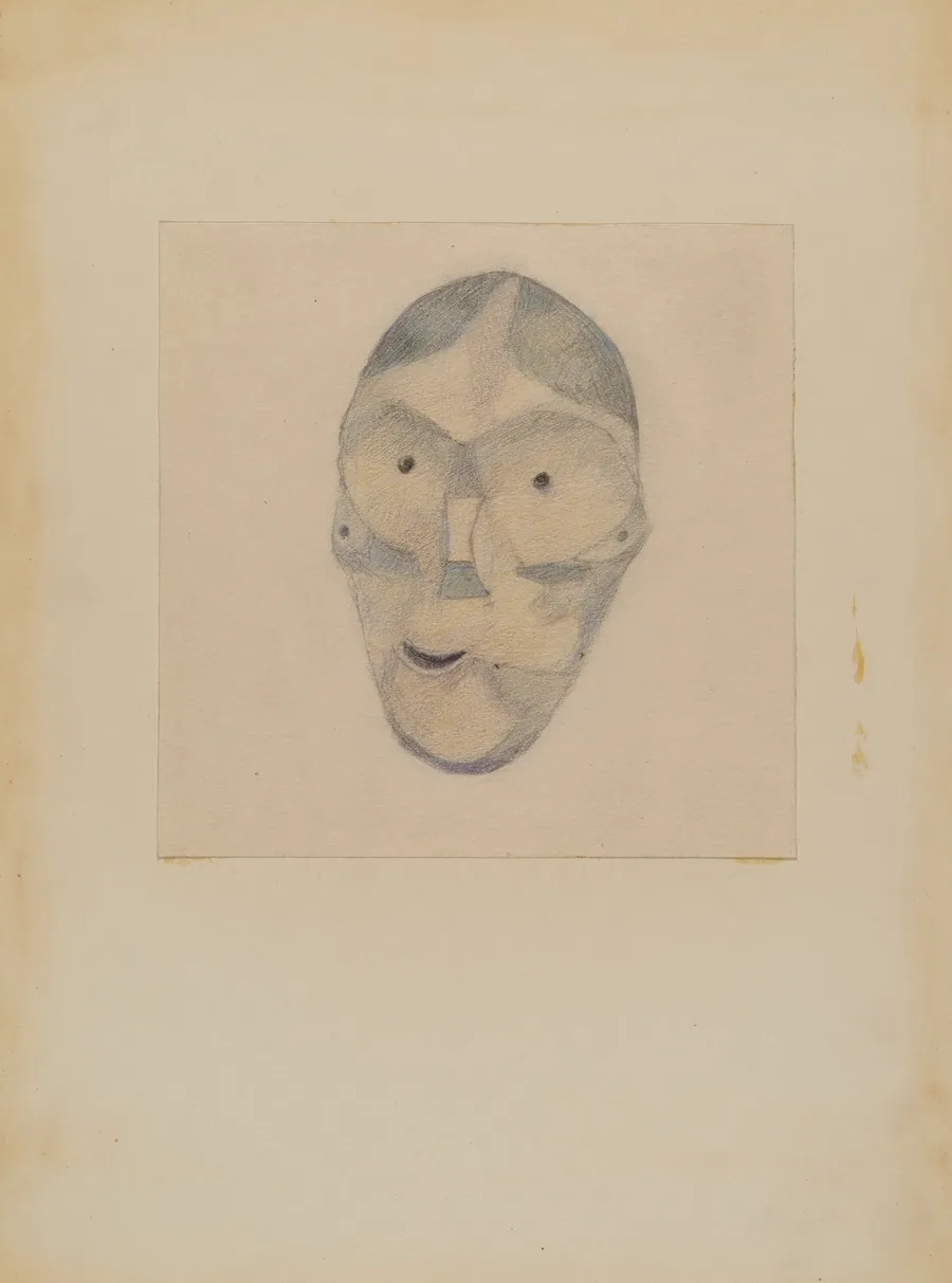Wooden Mask by Margaret Knapp