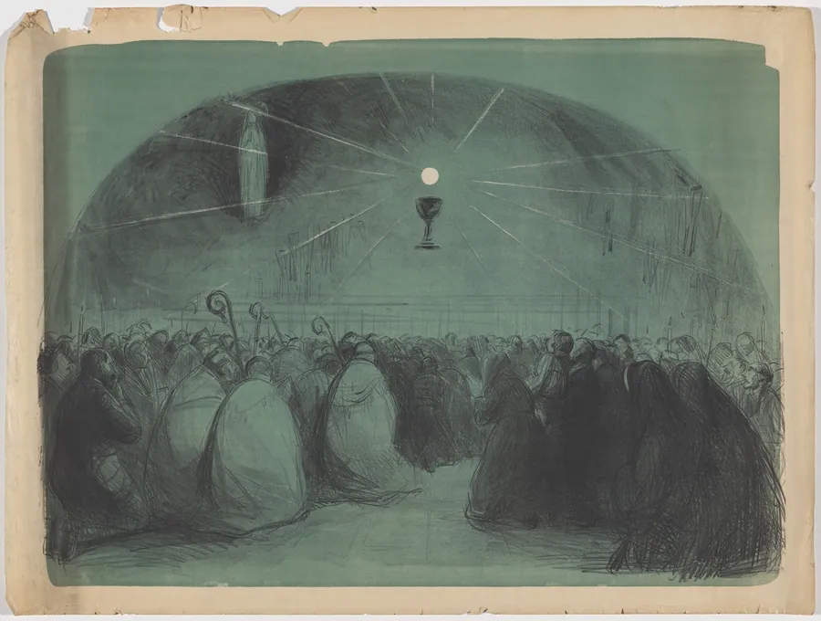 Lourdes, 1914,  25th International Eucharistic Congress by Jean-Louis Forain