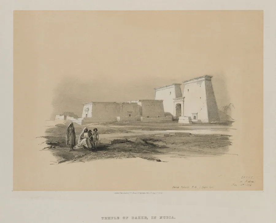 Egypt and Nubia, Volume I: Dakke, in Nubia by Louis Haghe
