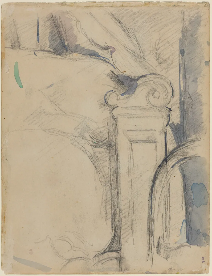 Bedpost [verso] by Paul Cezanne